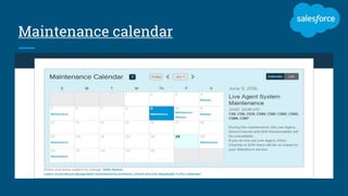 Maintenance calendar
 