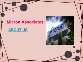 Micron Associates:
ABOUT US
 