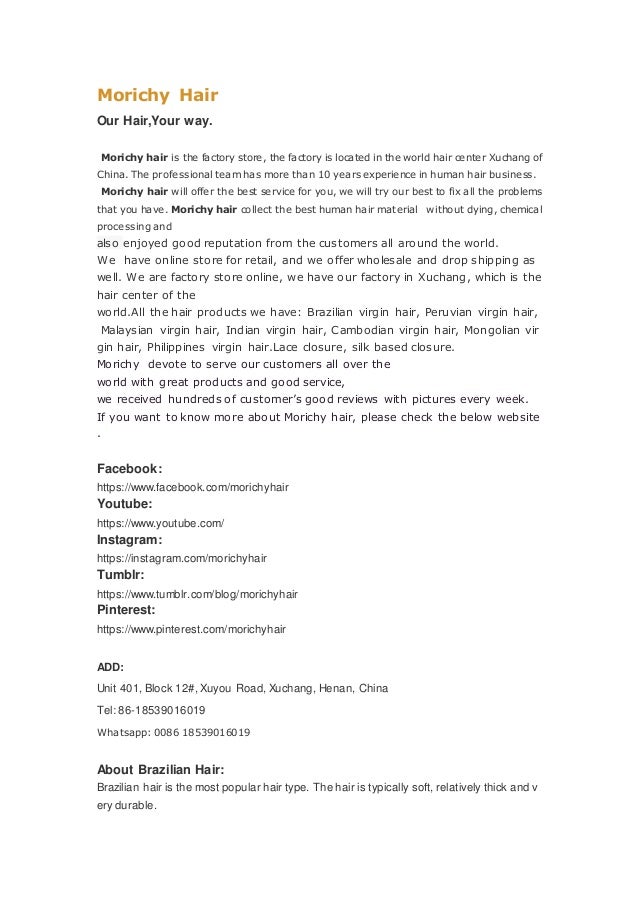 About Morichyhair
