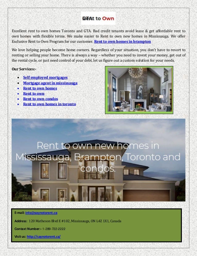 how to get a rent to own home with bad credit