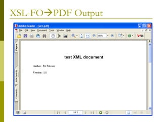 XSL-FO  PDF Output 