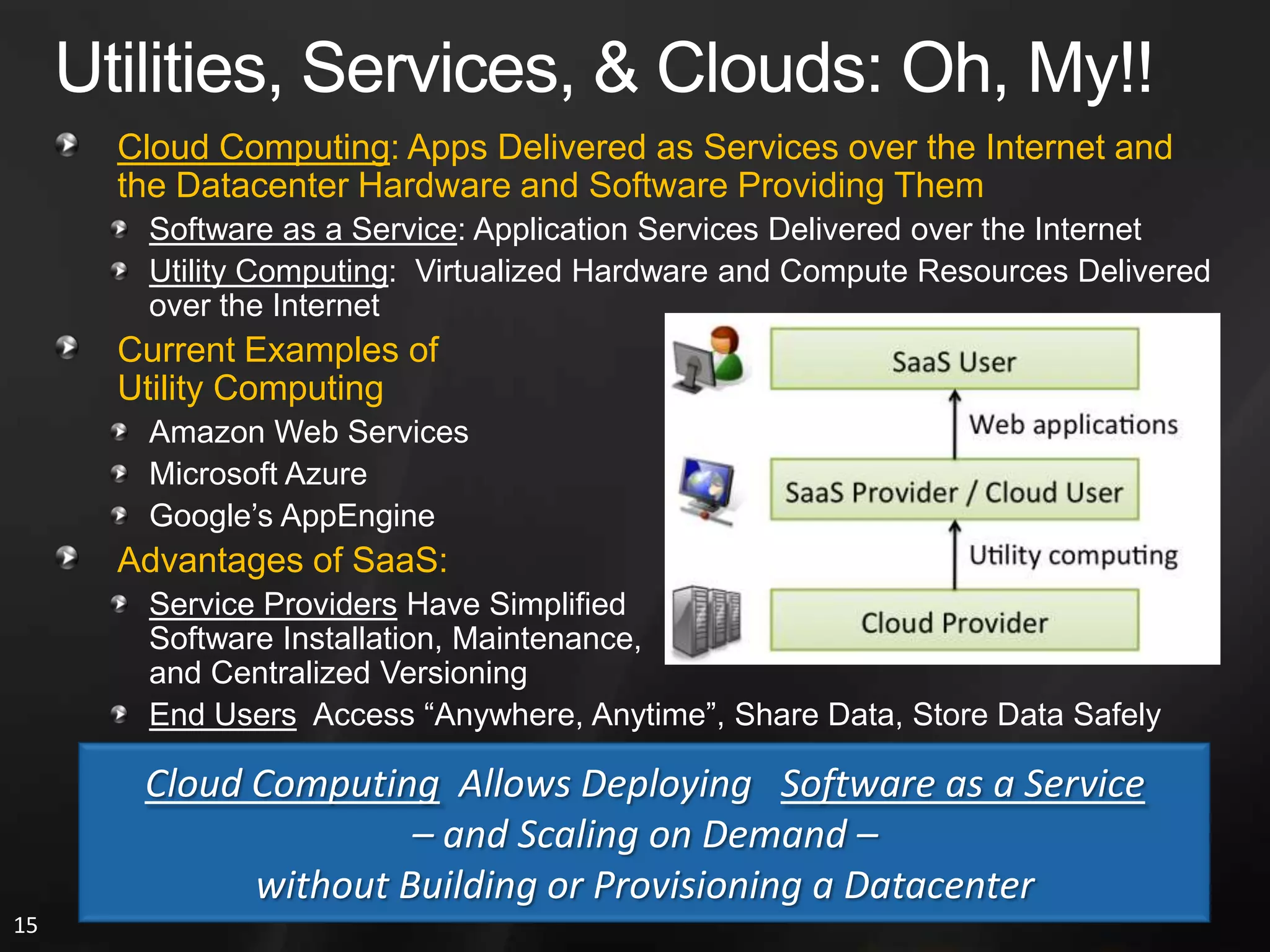  Compare Cloud and Conventional  Computing