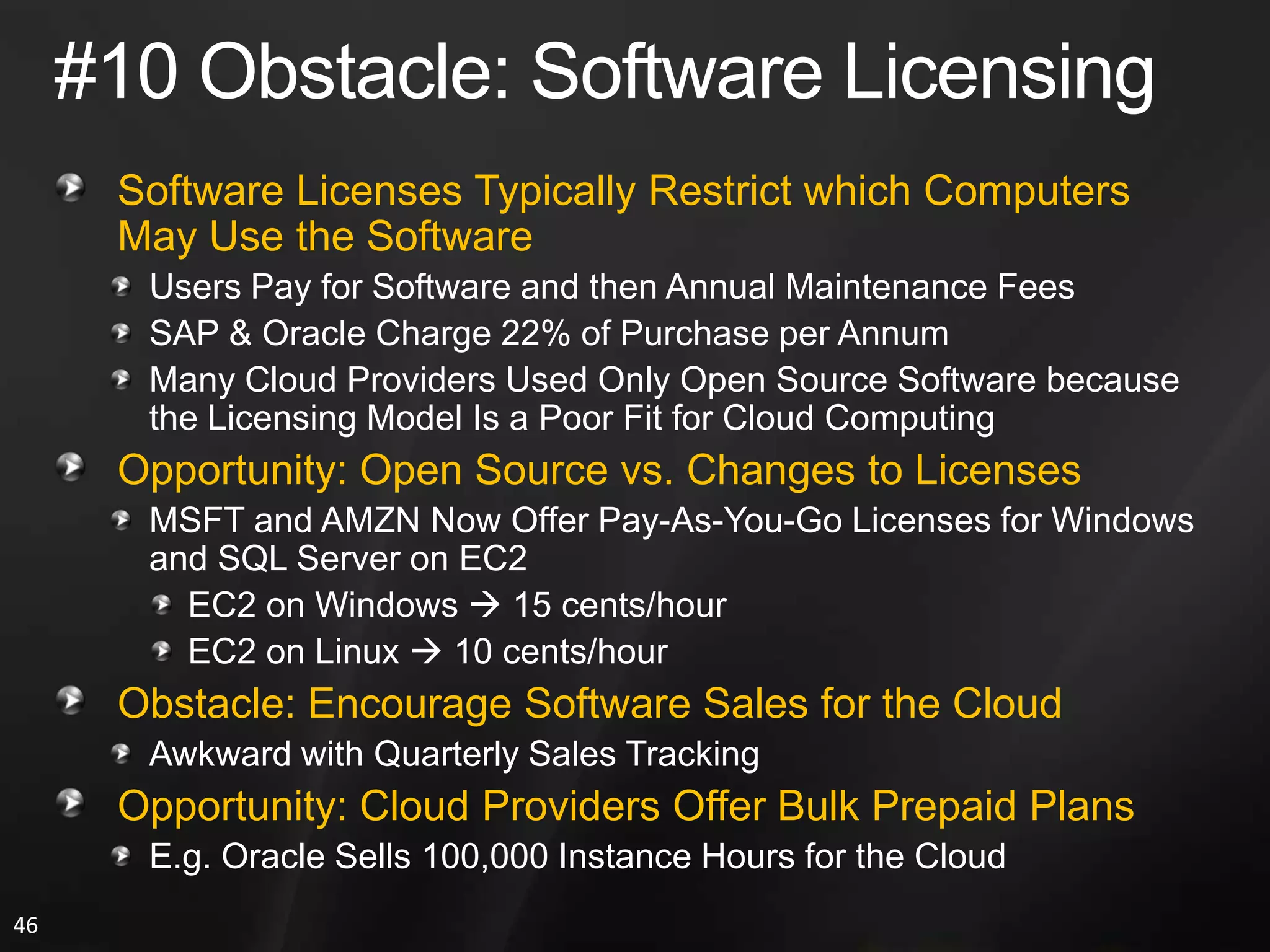 Top 10 Obstacles and Opportunities