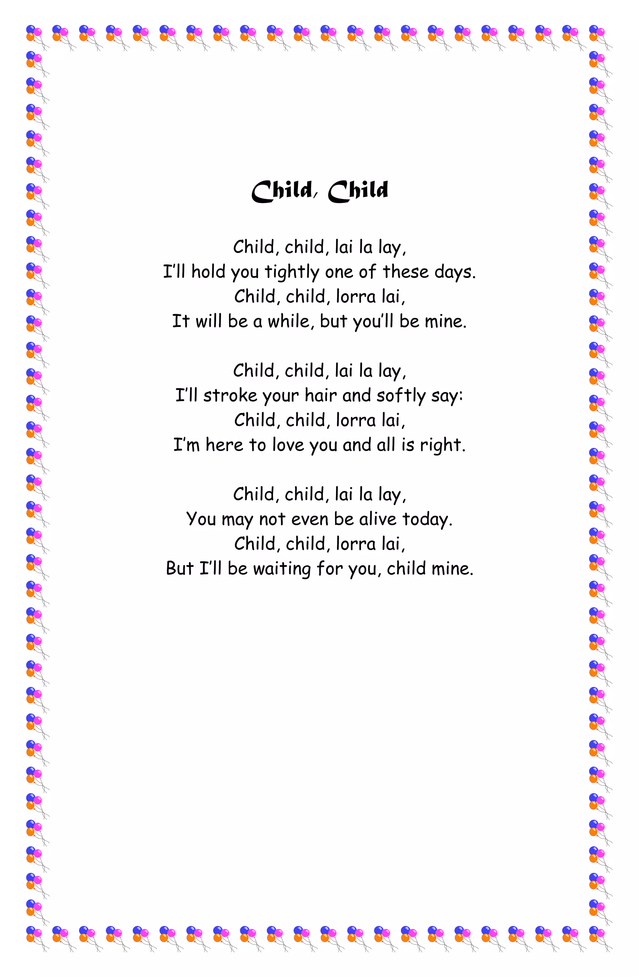 Above the bright blue sky | DOCX | Parenting Children Aged 4-11 | Parenting