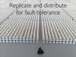 Replicate and distribute
  for fault-tolerance
 