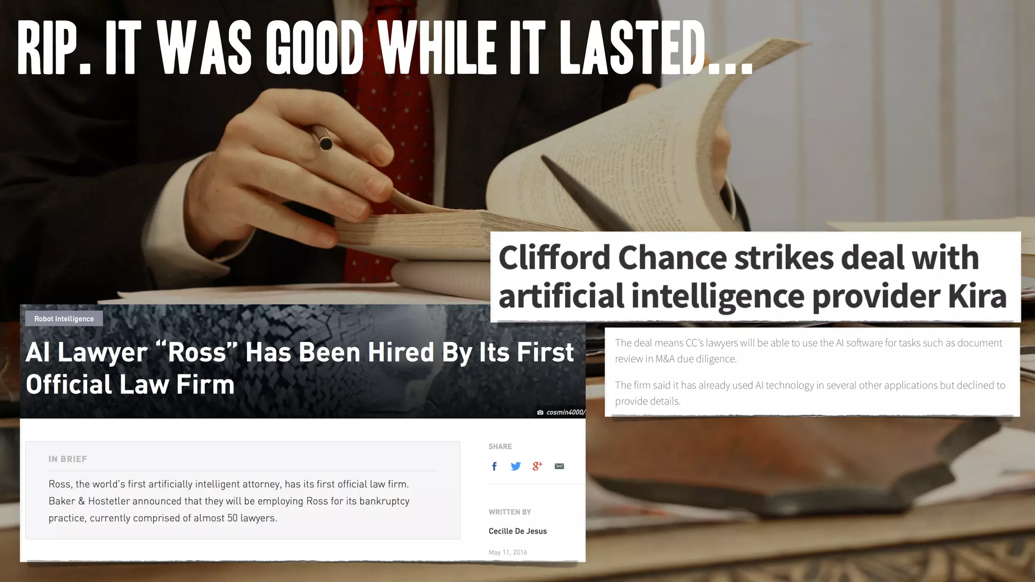 RIP. It was good while it lasted...
 