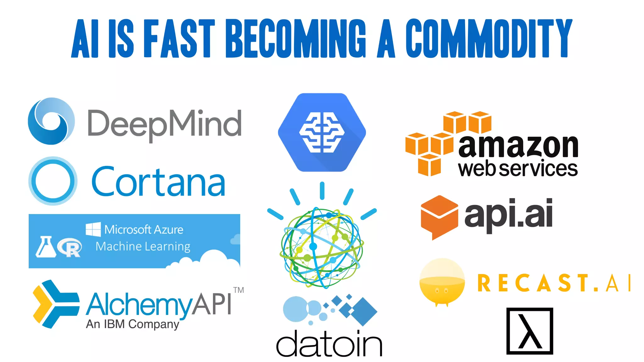 AI is fast becoming a commodity
 