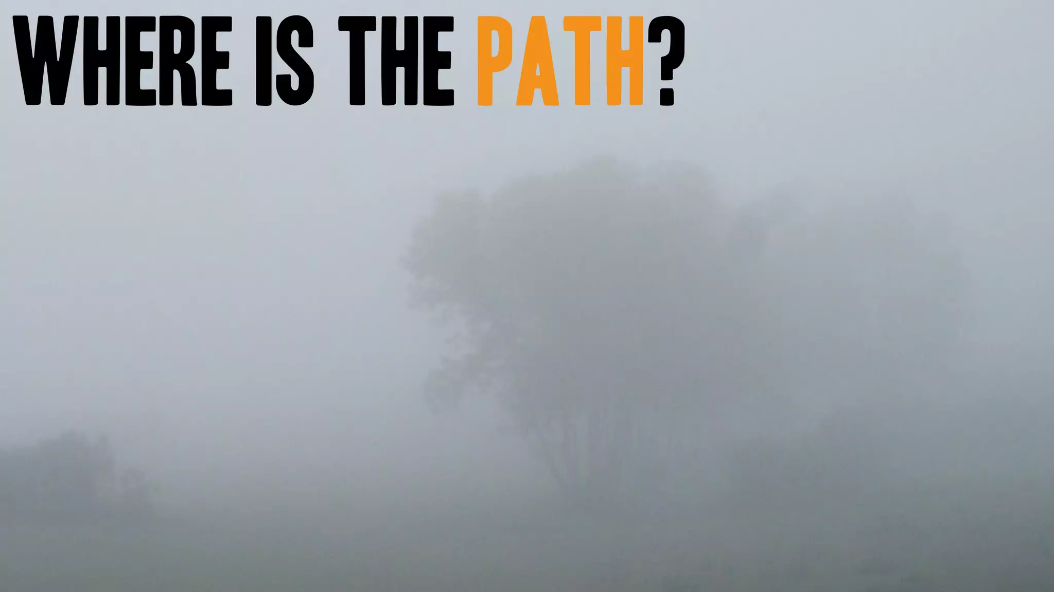 Where is the path?
 