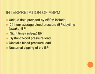 Ambulatory BP monitoring | PPTX