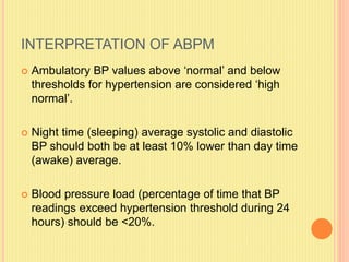 Ambulatory BP monitoring | PPTX | Heart and Cardiovascular Diseases ...