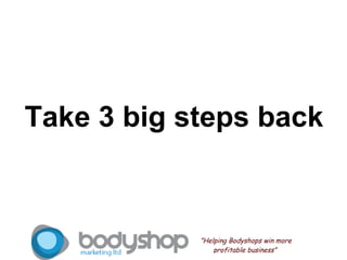 Take 3 big steps back
