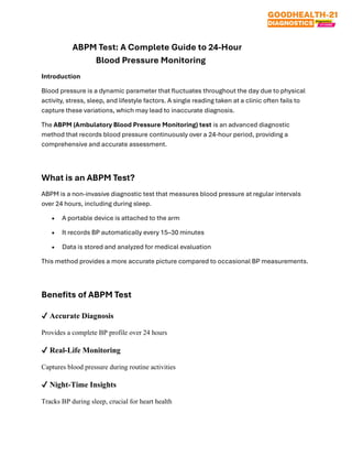 Comprehensive Guide to 24-Hour Ambulatory Blood Pressure Monitoring ...