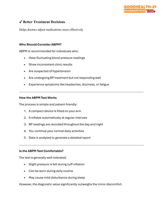 Comprehensive Guide to 24-Hour Ambulatory Blood Pressure Monitoring ...