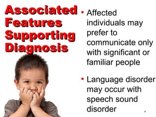 Associated Features Abnormal Psychology: Neurodevelopmental Disoders | PPT
