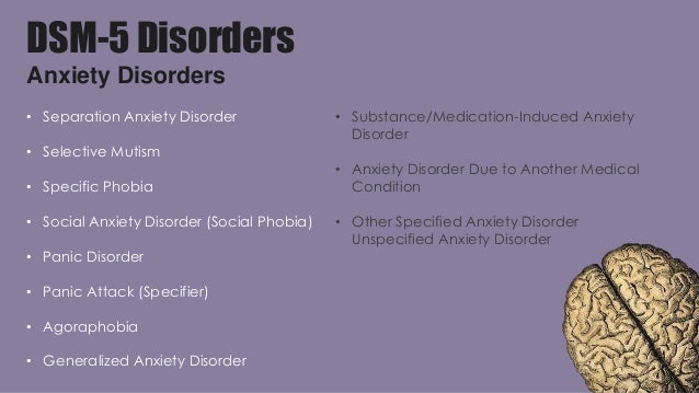 anxiety disorders based on the dsm 4 and 5 dsm 5 anxiety disorders