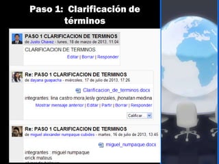 Paso 1: Clarificación de
términos
Paso 1: Clarificación de términos