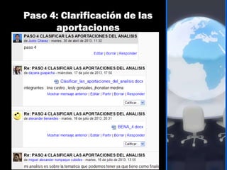 Paso 4: Clarificación de las
aportaciones