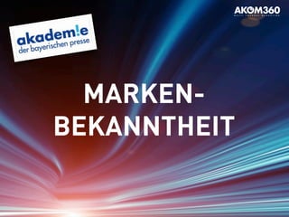 MARKEN-
BEKANNTHEIT
Workshop
 