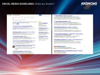 SOCIAL MEDIA GUIDELINES: Oldie but Goldie?
Quelle: https://www.google.de/#q=social+media+guidelines
 