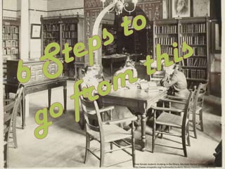 Three female students studying in the library, Mankato Normal School, c.1900.
http://www.mnopedia.org/multimedia/students-library-mankato-normal-school
 
