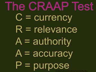Developed by librarians at California State University, Chico
 