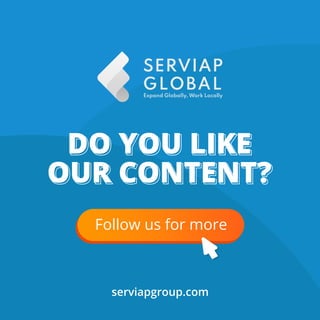 DO YOU LIKE
OUR CONTENT?
Follow us for more
serviapgroup.com
