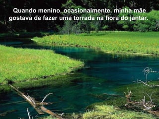 Quando menino, ocasionalmente, minha mãe gostava de fazer uma torrada na hora do jantar.  