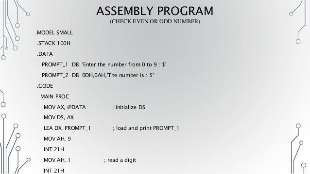 Assembly Language and microprocessor