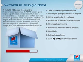 InformáticaA ABRAC ainda não fez a mídia do Portal e, em 30 dias tivemos 8.312 acessos num único dia. 195.927 acessos nos últimos 30 dias.8.312Pico de acessos visitantes únicos nos últimos 30 diasCitySão PauloRio de JaneiroBelo HorizonteCampinasCuritibaSalvadorBrasíliaPorto AlegreGoianiaFortaleza52,27719,74211,2126,4086,1085,6665,3604,8314,6074,151195.927Últimos 30 dias  90,19%Percentual de Novos VisitantesAVANÇAR