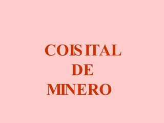 COISITAL DE MINERO   