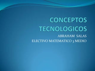 ABRAHAM SALAS
ELECTIVO MATEMATICO 3 MEDIO

 