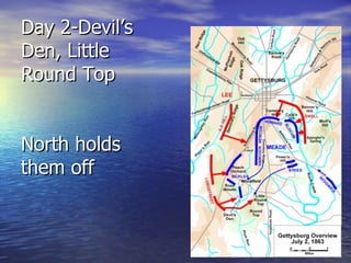 Day 2-Devil’s Den, Little Round Top North holds them off 