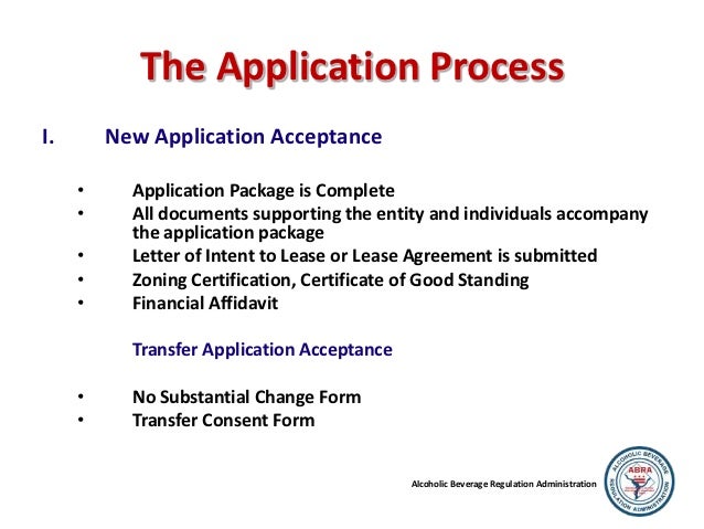 The Liquor License Application Process