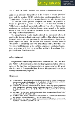 A Branch And Bound Algorithm For The Generalized Assignment Problem | PDF