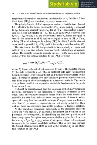 A Branch And Bound Algorithm For The Generalized Assignment Problem | PDF