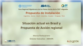 Situación actual en Brasil y
Propuesta de Acción regional
Marcio Portocarrero
Director Executivo - ABRAPA
 
