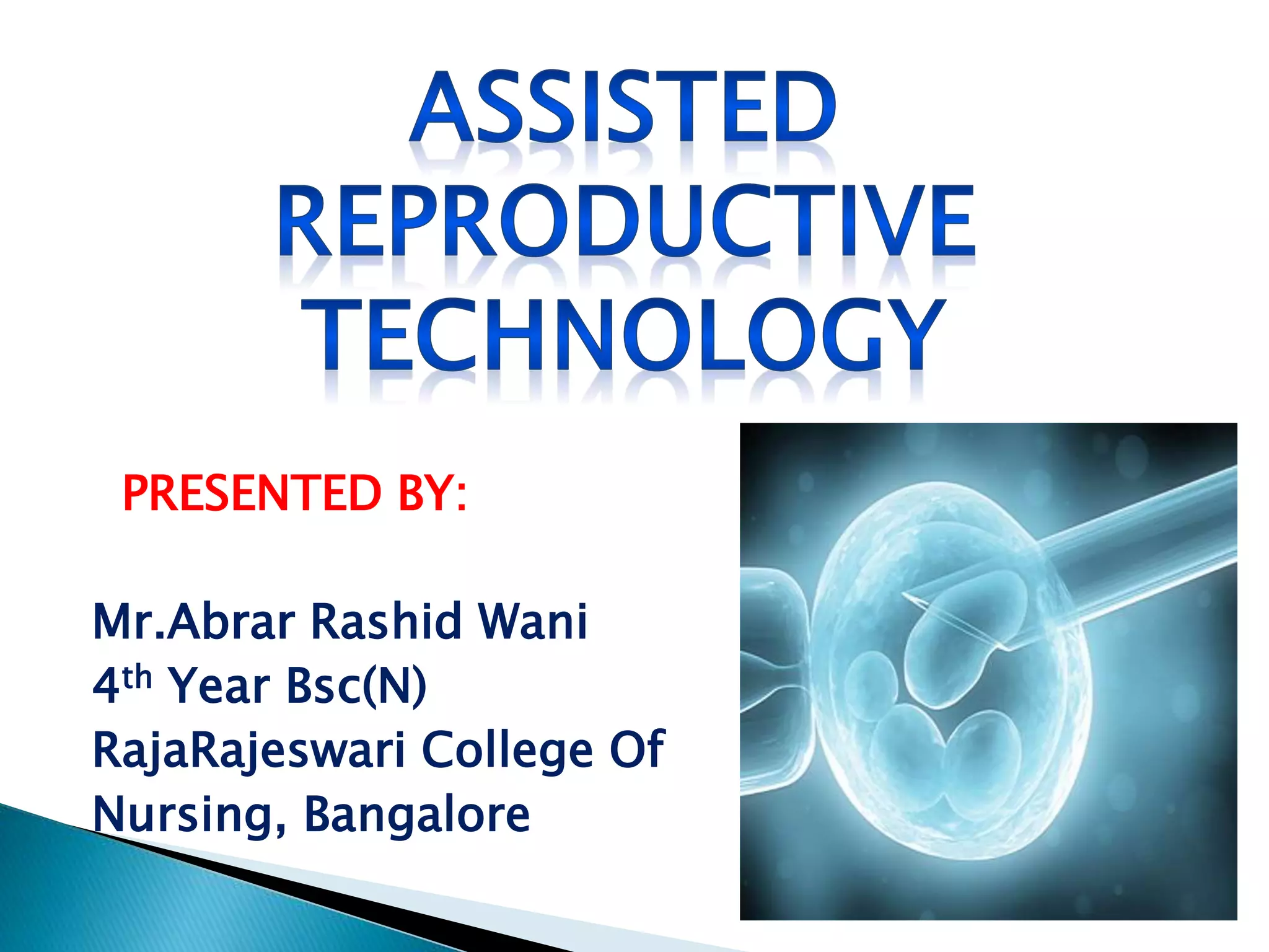 Artificial Reproductive Technology PPT