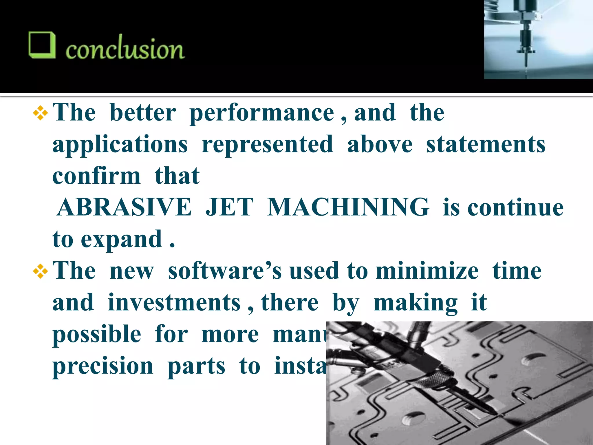 Abrasive jet-machining process | PPTX