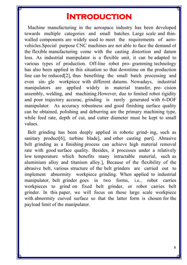 Abrasive belt grinder capstone report