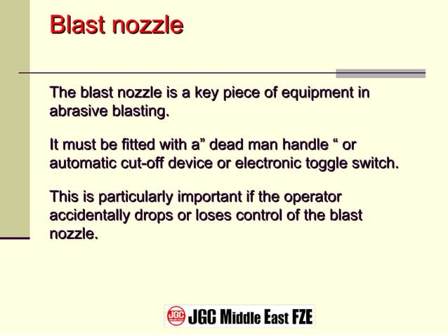 ABRASIVE BLASTING TRAINING 280705 K.G.ppt