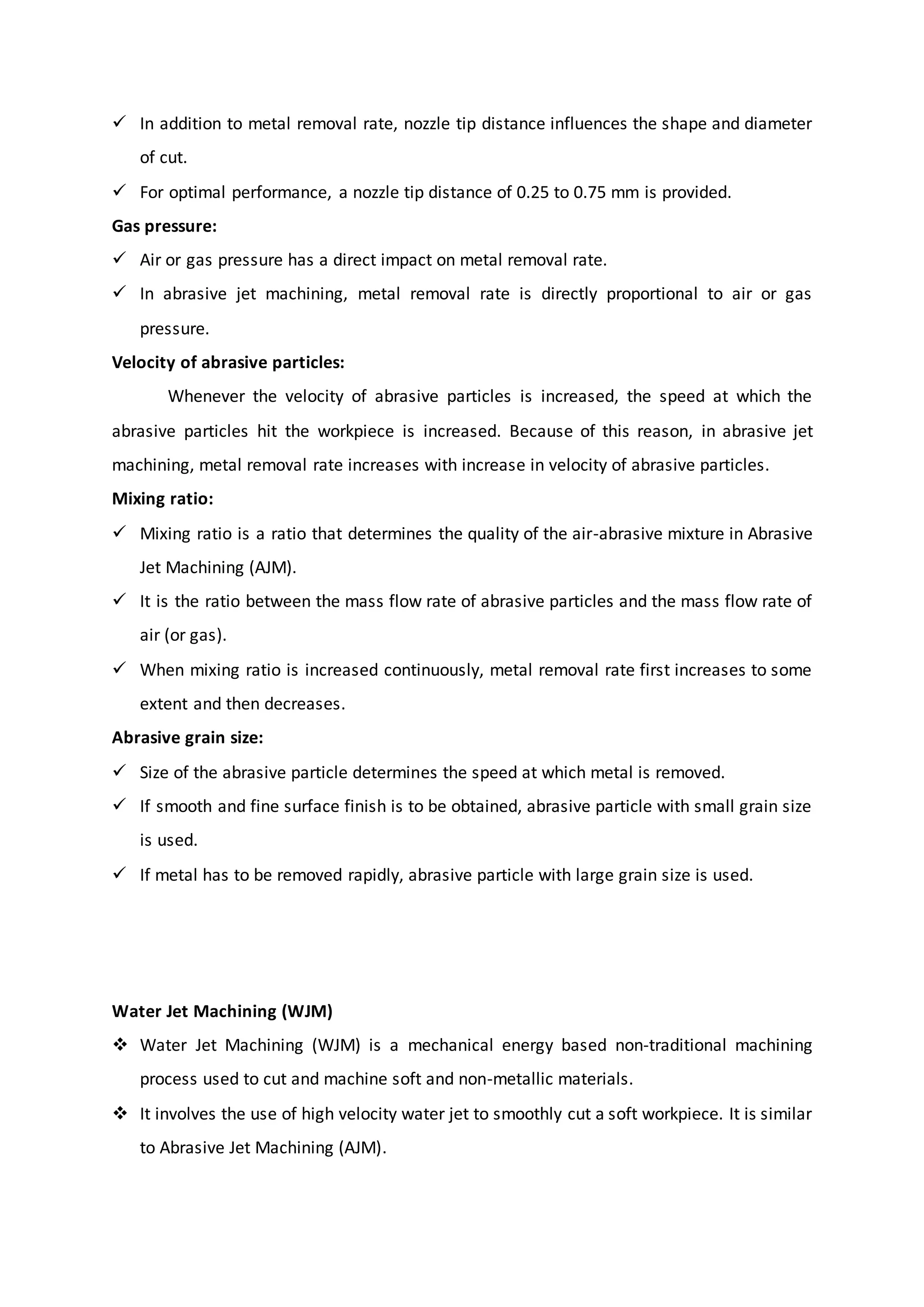 Abrasive jet machining | DOCX