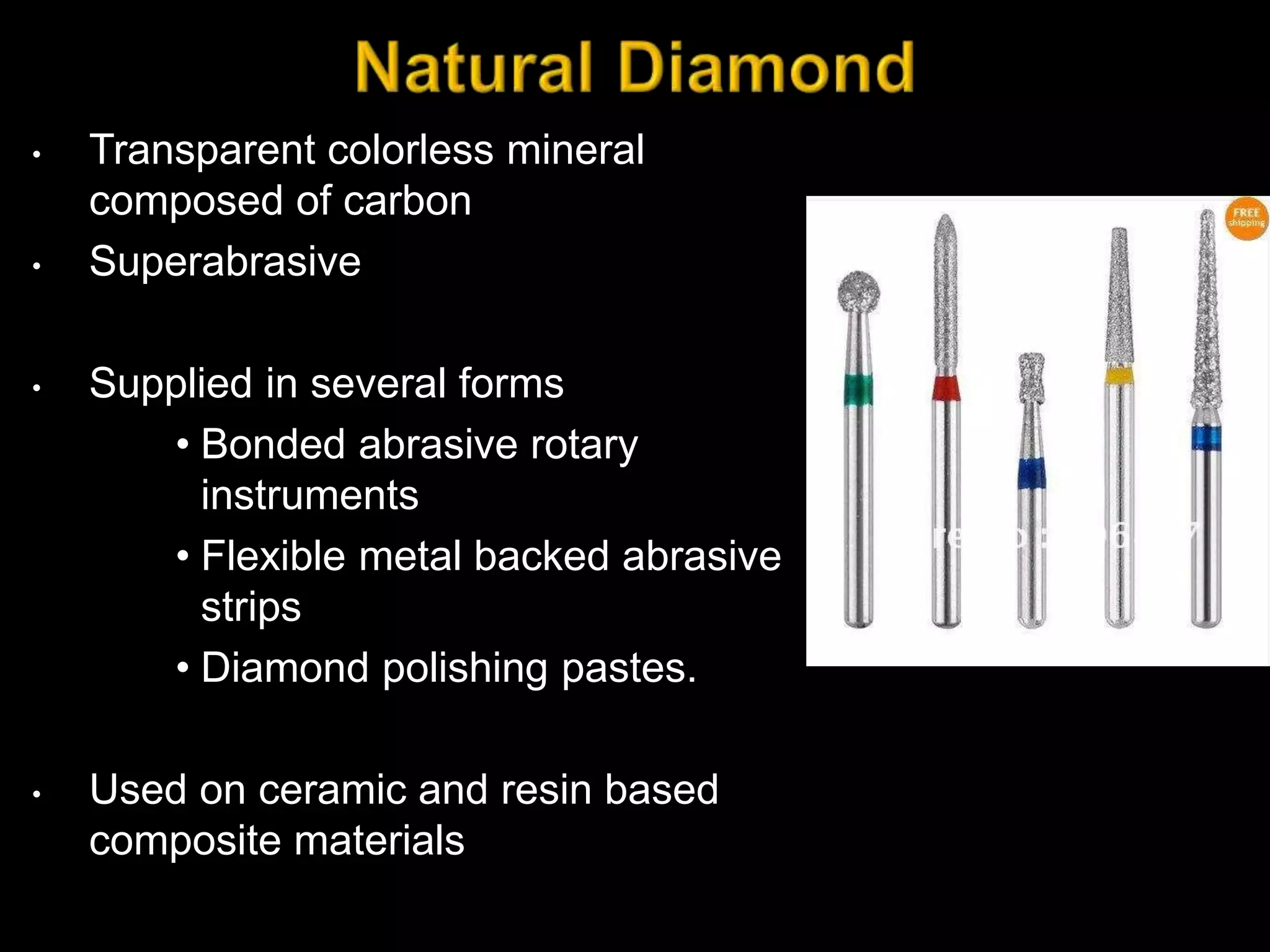 Abrasives and polishing agents in dentistry PPT