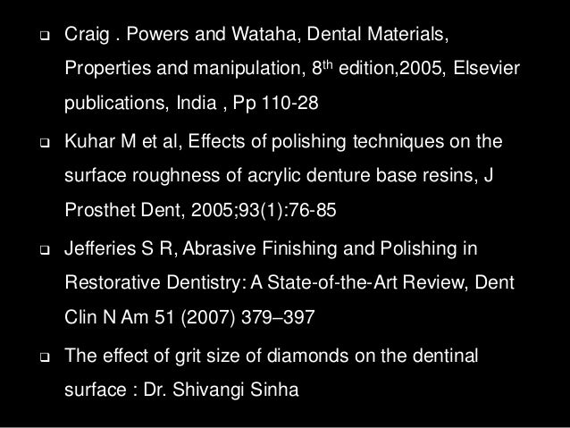 behavior biomedical j materials mechanical and agents polishing dentistry in Abrasives