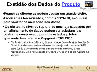 1. Precisamos compreender o fluxo dos produtos  (i.e., para o comprador)42© 2007 Thomas W. Gruen