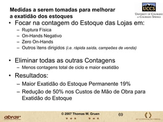 2. Precisamos compreender como medir a Ruptura, como estas medidas apontam para a origem do problema, e como compreender a origem do problema nos ajuda a encontrar soluções46© 2007 Thomas W. Gruen