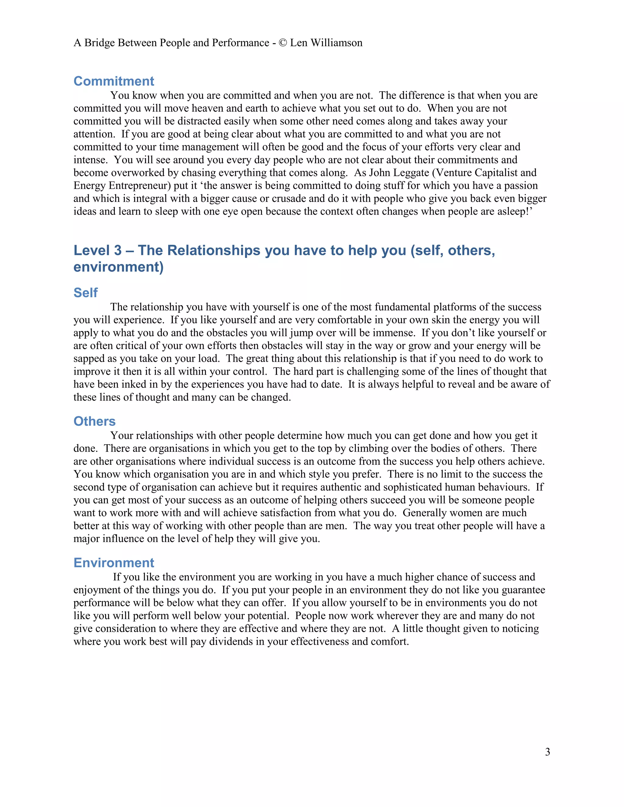 A Bridge Between People And Performance