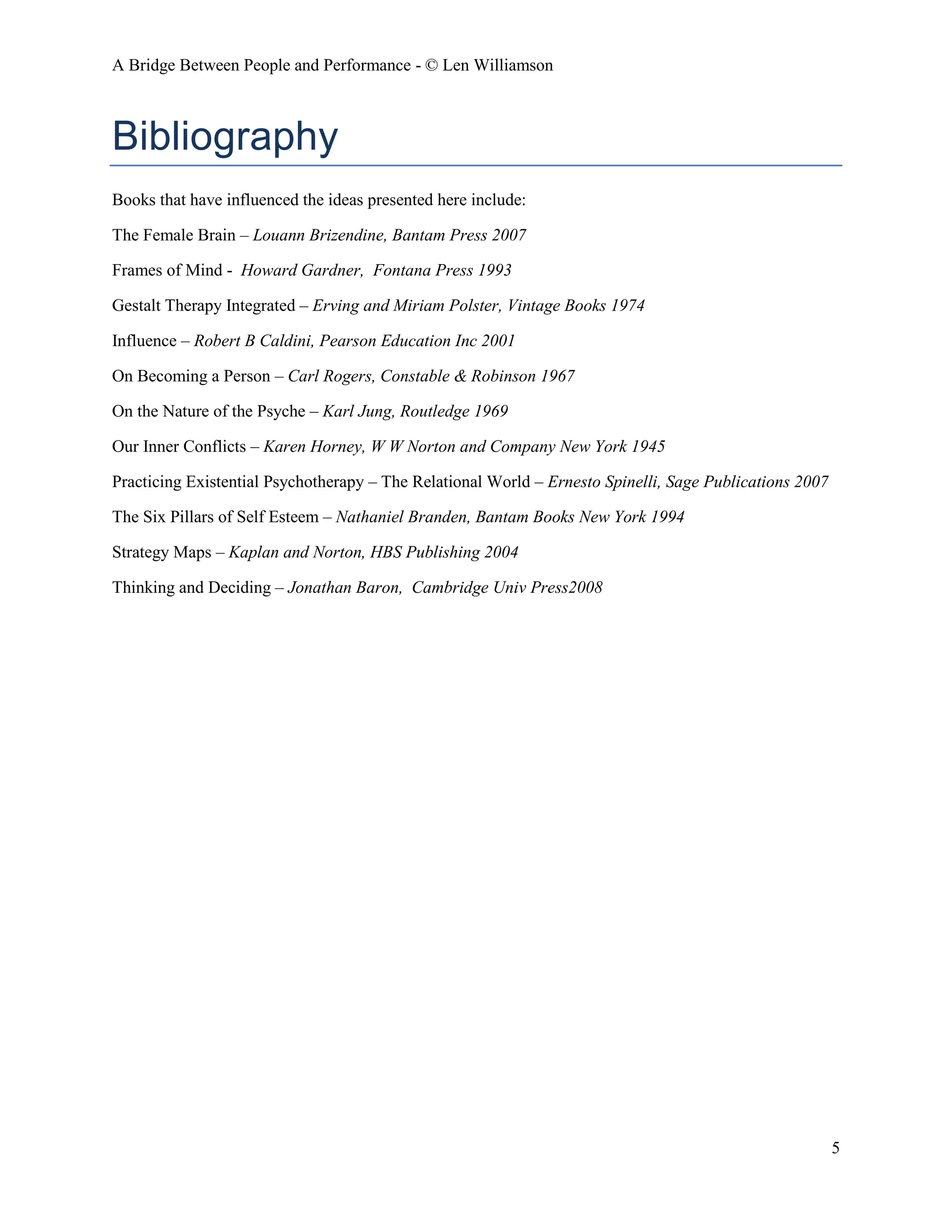 A Bridge Between People And Performance