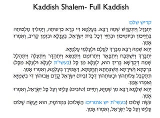Kaddish Shalem- Full Kaddish 
 