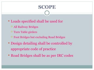 Comprehensive Bridge Rules for Railway Bridge Design and Load ...