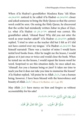 Islamic Book in English: A brief biography of imam ahmad raza khan | PDF